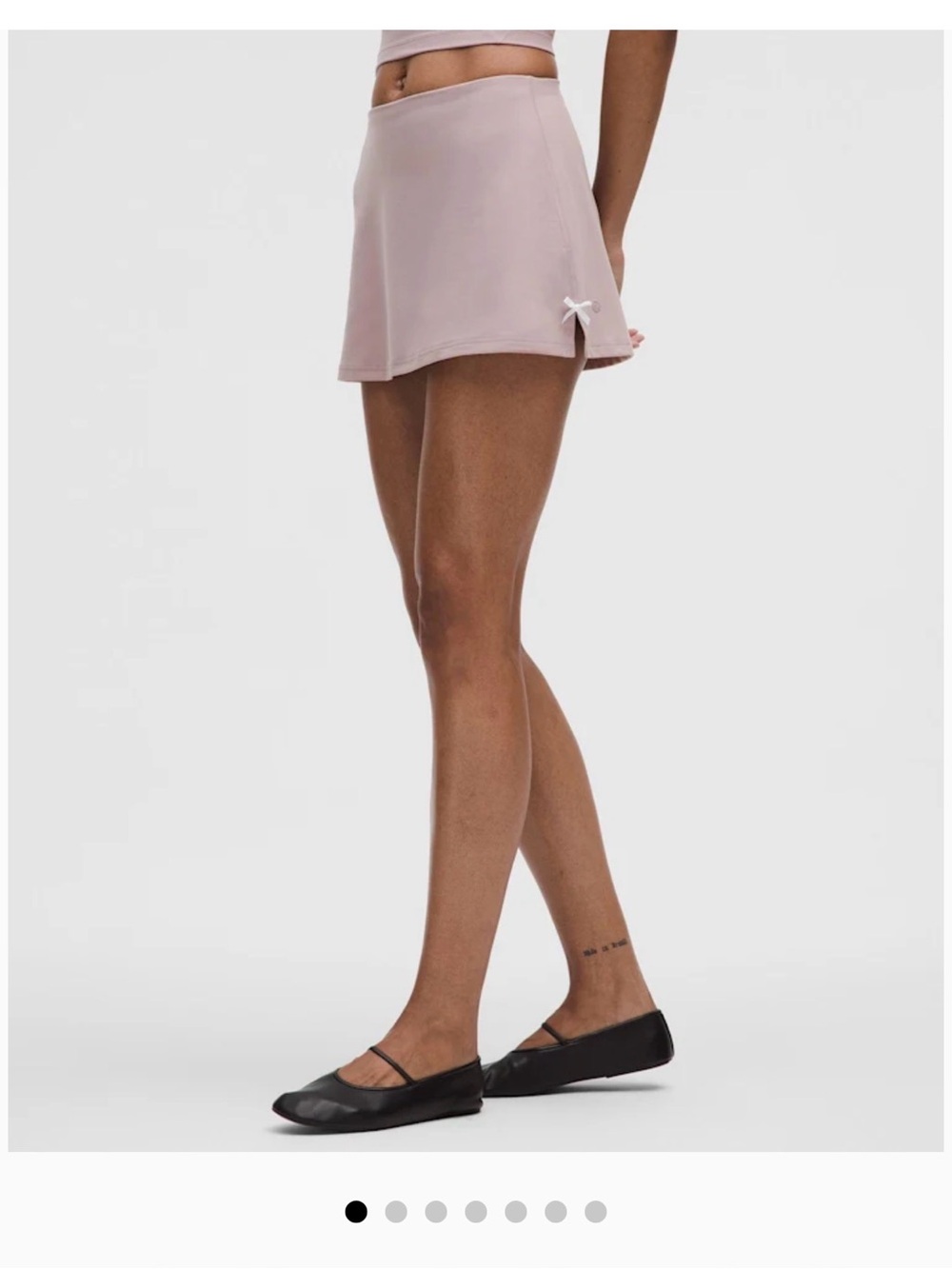 Lululemon Light Mauve Skort with Side Bow balletcore bow detailed